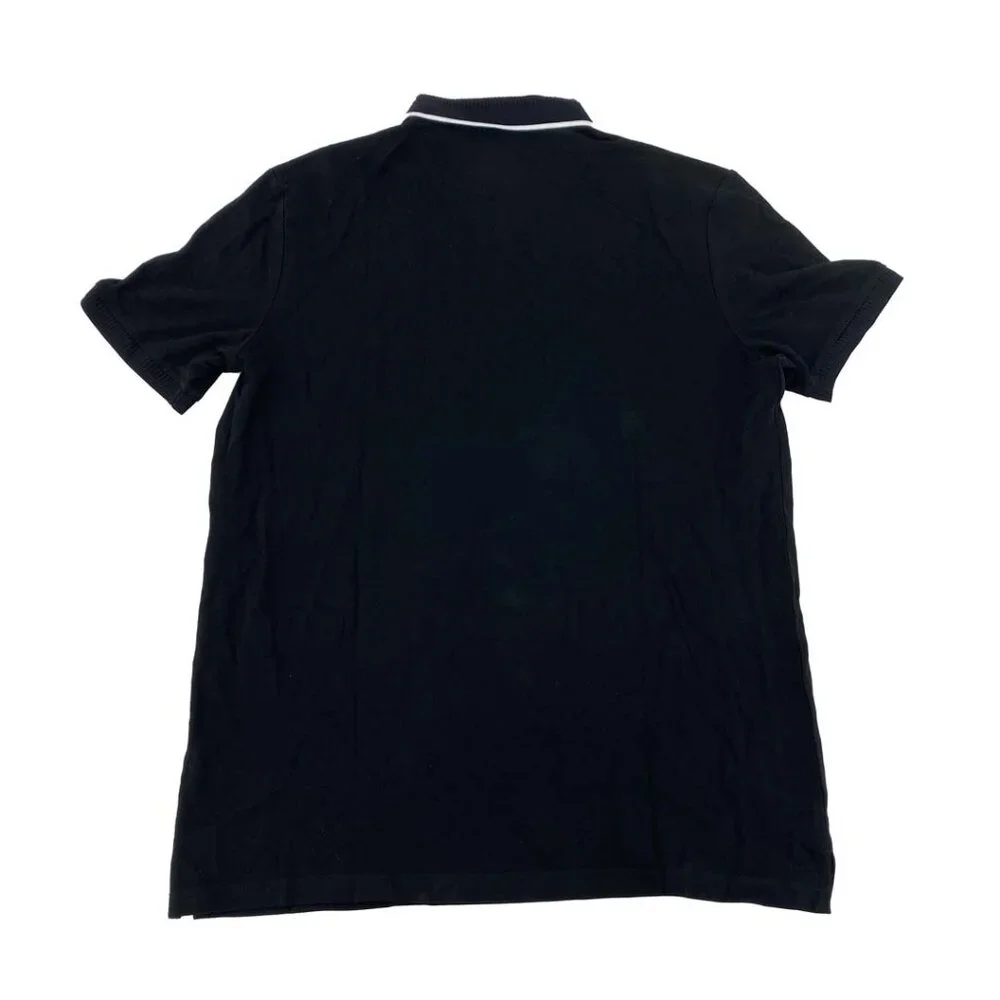 Hugo Boss Men's Short Sleeve Polo Shirt | Ribbed Collar | Black | Size X-Large - Picture 2 of 3